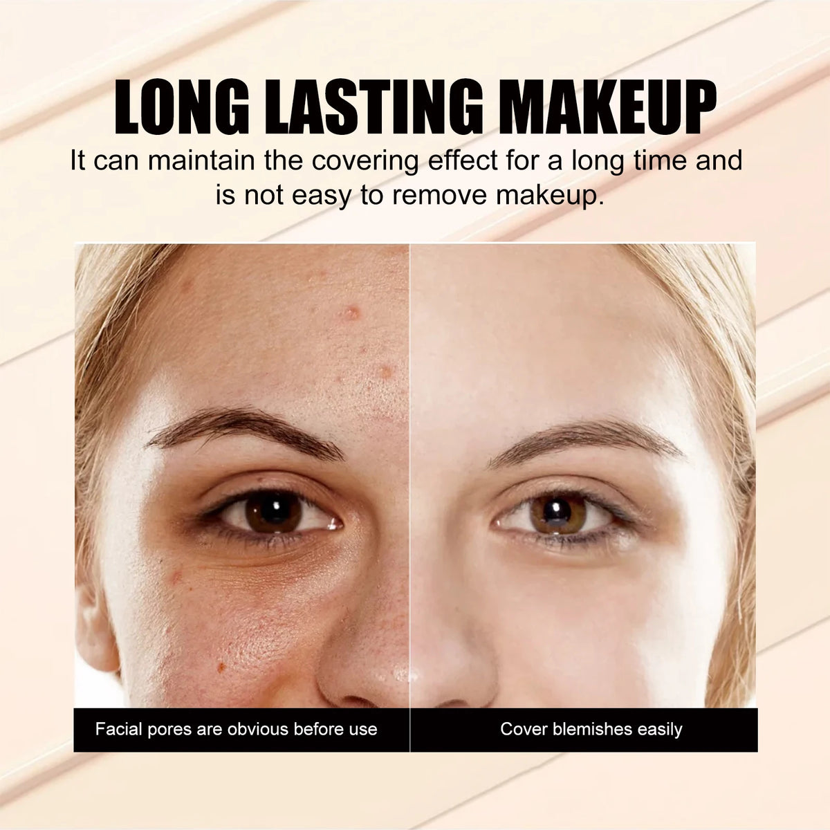 3-Color Cream Face Concealer Palette for Dark Circles and Blemishes