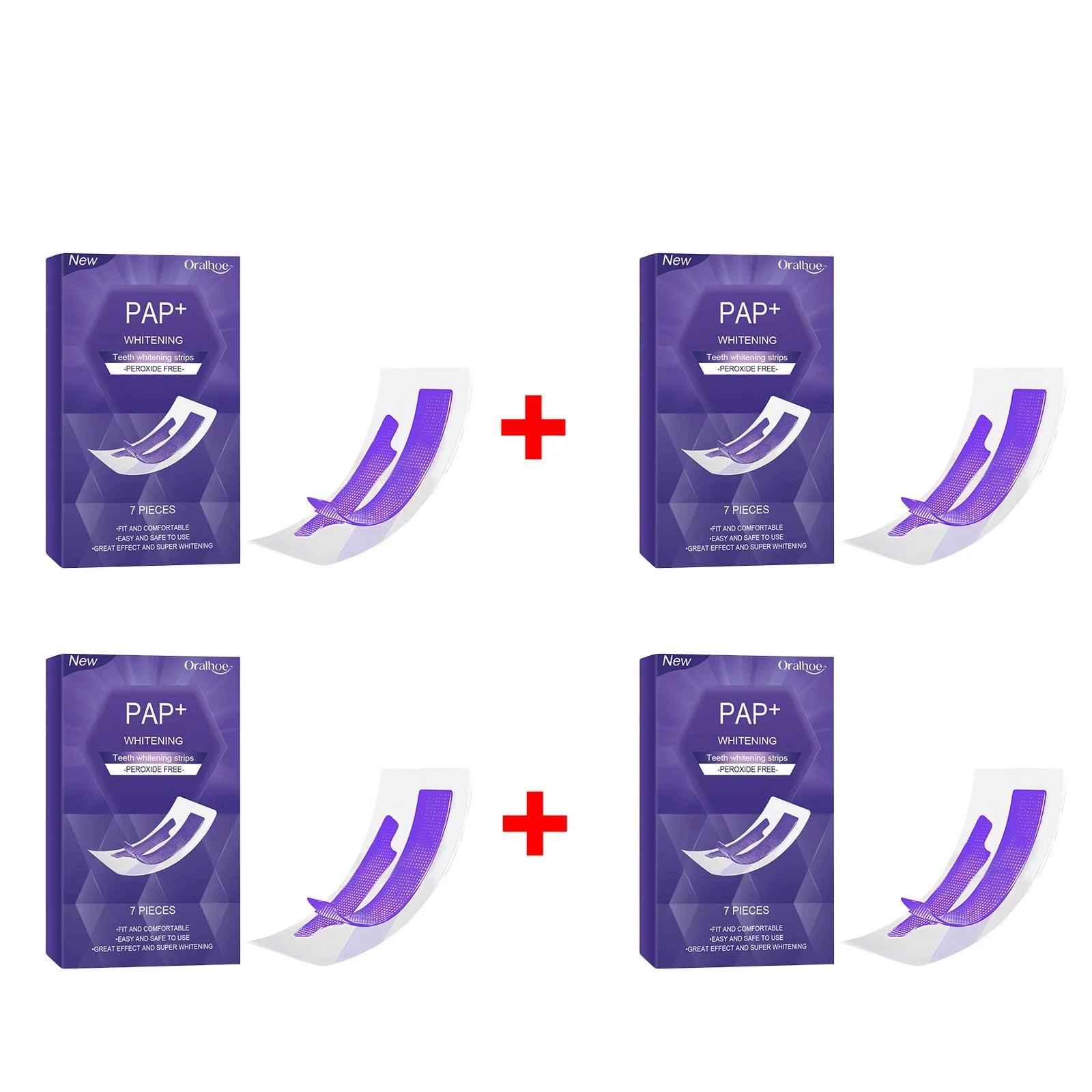 Gentle Peroxide-Free Teeth Whitening Strips - 16