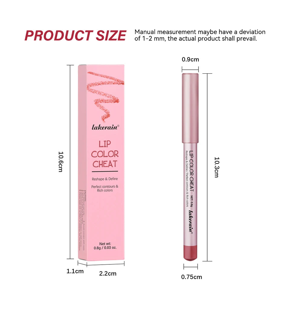 Waterproof Matte Lip Liner Pencil Set - 17