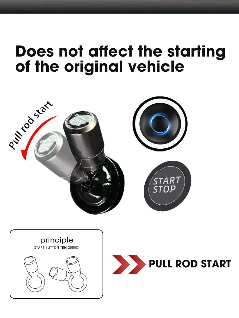 Car Engine Start Button Cover Rocker Switch Ignition Toggle Decor