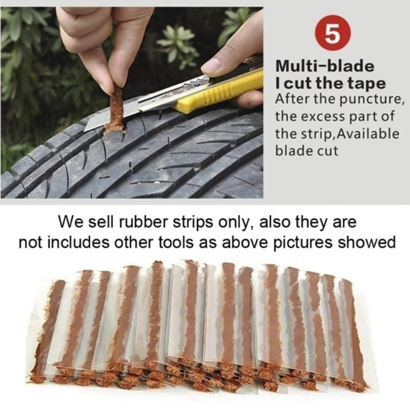 Tubeless Tire Repair Rubber Plugs for Emergency Flat Fixes