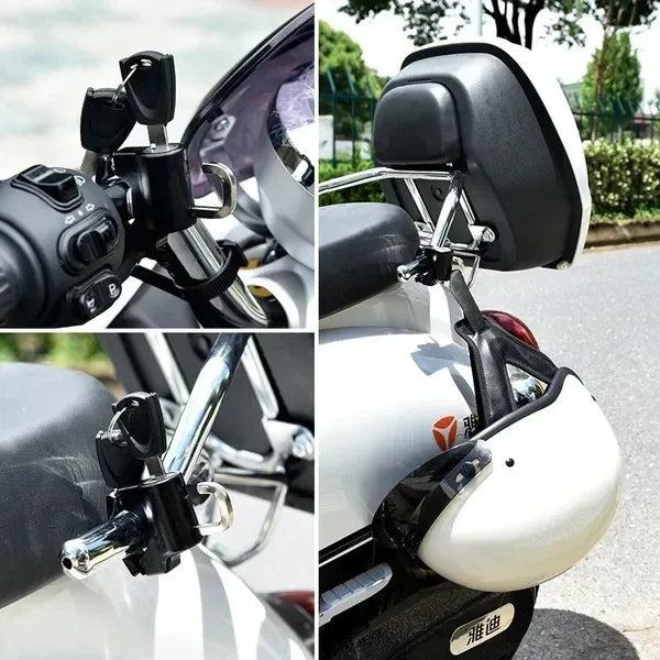 Anti-Theft Security Lock for Motorcycle and Bicycle Helmets
