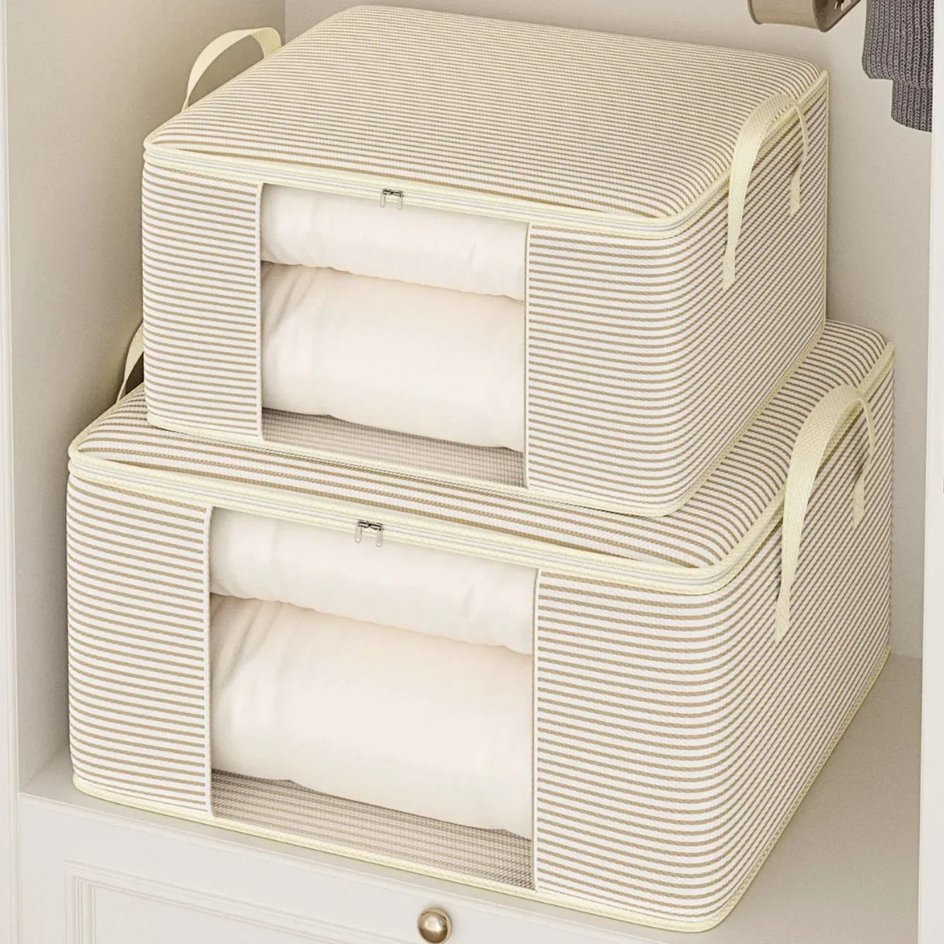 Large Foldable Quilt and Clothing Storage Organizer Bag - 5