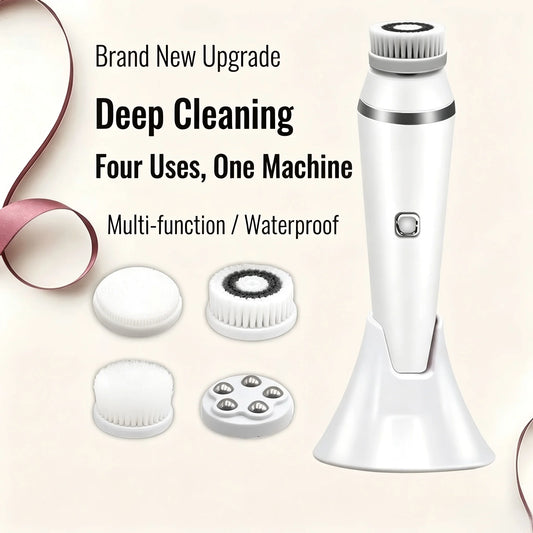 4-in-1 Electric Rotating Facial Cleansing Brush and Massager