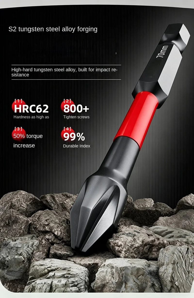 Magnetic Non-Slip Crosshead Drill Bit Set for Impact Drivers