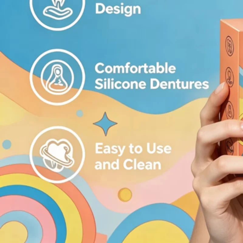 Comfortable Silicone Cosmetic Dentures for Instant Smile Restoration - 1
