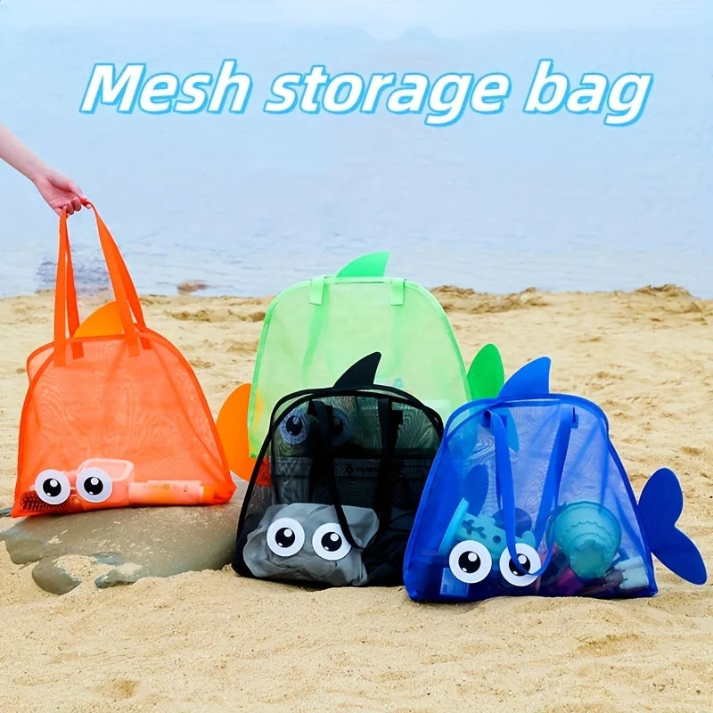 Large Foldable Mesh Beach Tote Bag for Family Vacation