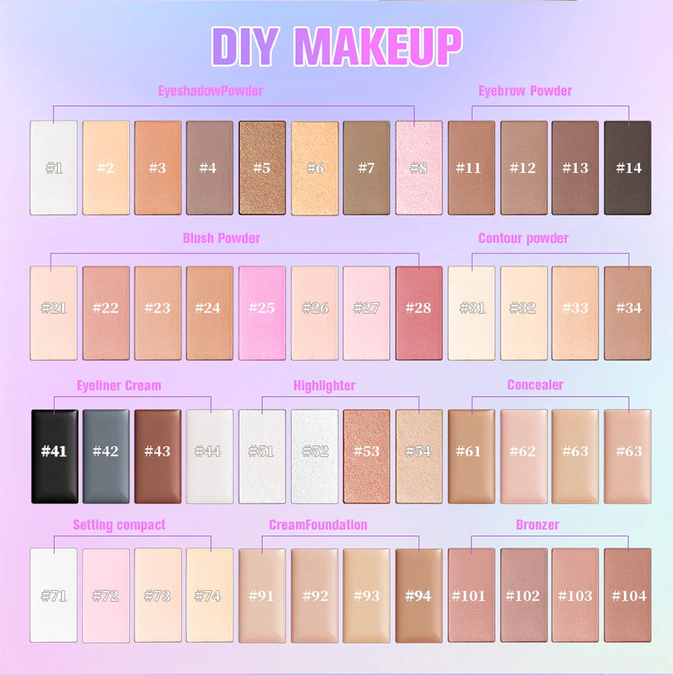 Long-Lasting Waterproof Eyeshadow Palette Refill - 9