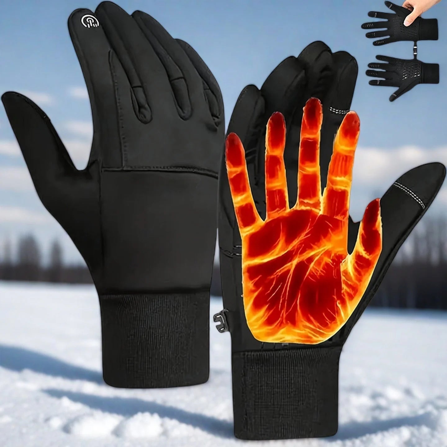Thermal Winter Gloves for Sports and Outdoor Activities - 1