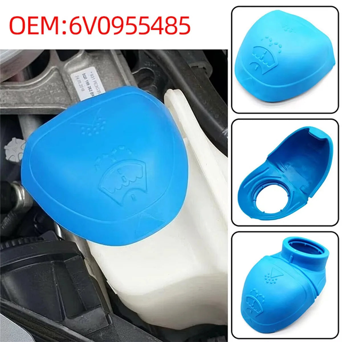Windshield Washer Fluid Reservoir Funnel Cap for Skoda Volkswagen - 3