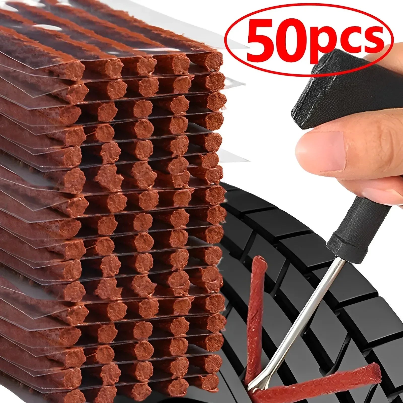 Tubeless Tire Repair Rubber Plugs for Emergency Flat Fixes - 1