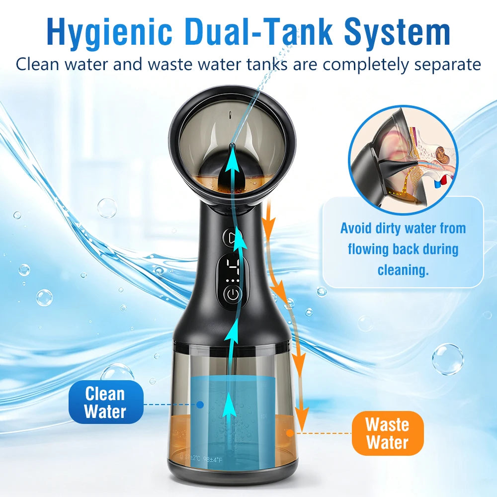 Electric Ear Wax Removal Irrigation Kit with LED Display - 8