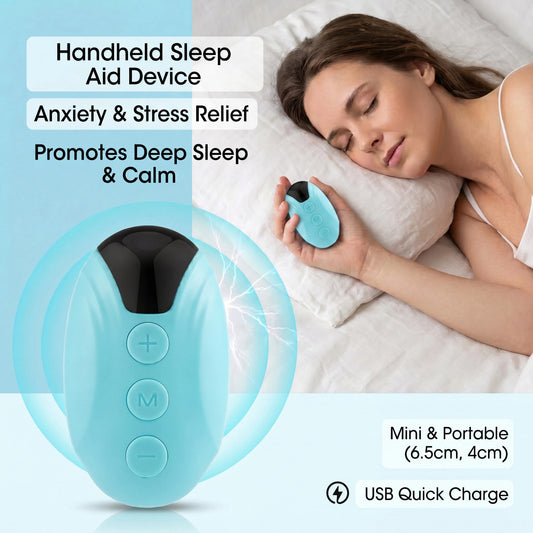 Handheld Micro-Current Sleep Aid Device for Anxiety and Stress Relief