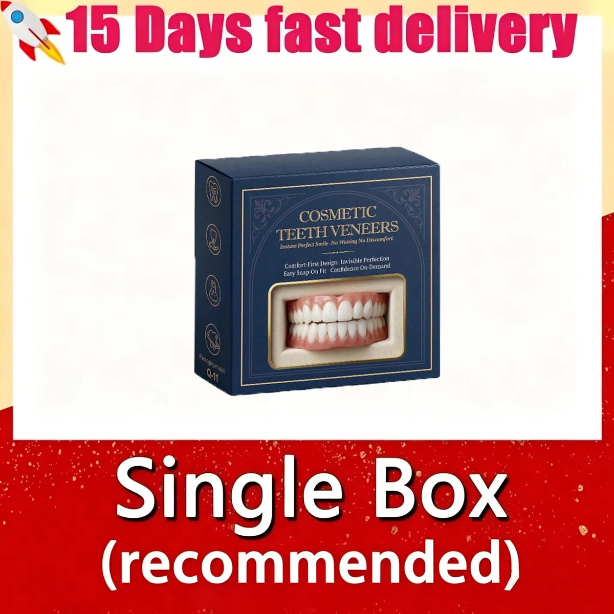 Comfortable Cosmetic Denture Set with Storage Case
