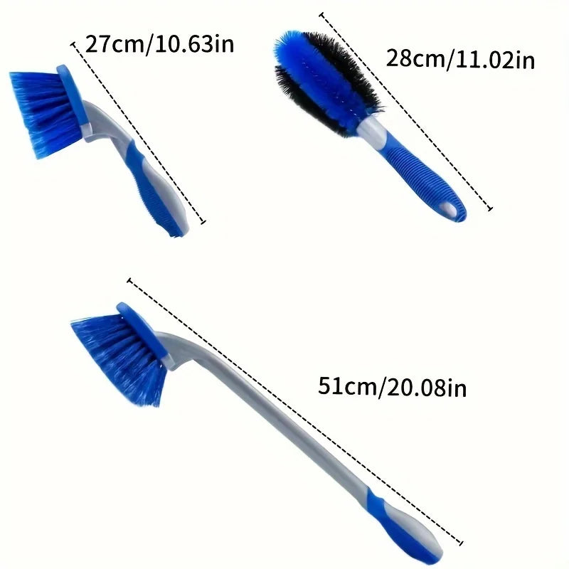 Car Tyre and Interior Detailing Cleaning Brush Set
