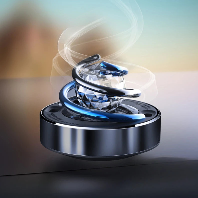 Solar Powered Rotating Car Air Freshener Diffuser - 13