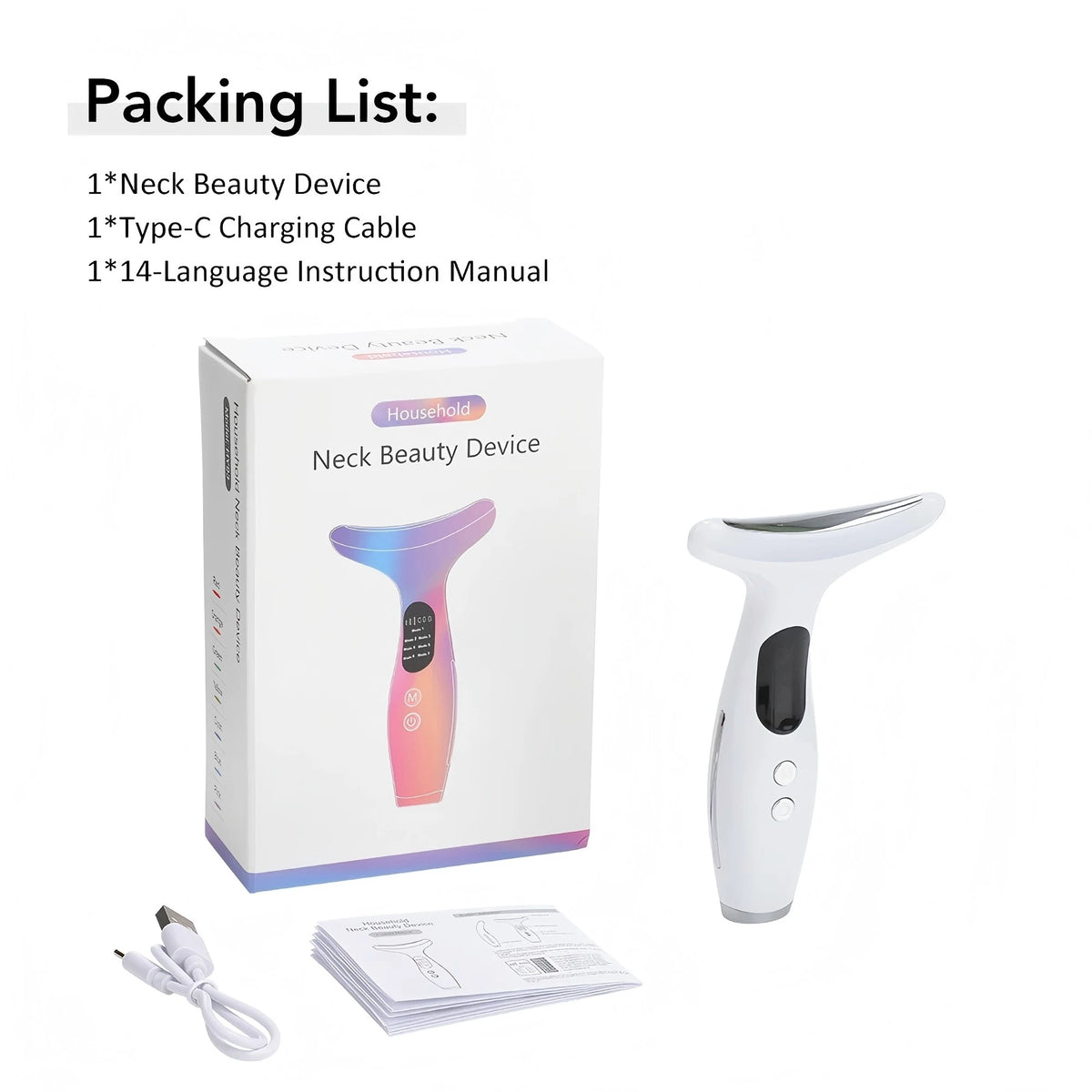 7-Color LED Neck and Face Lifting Beauty Device