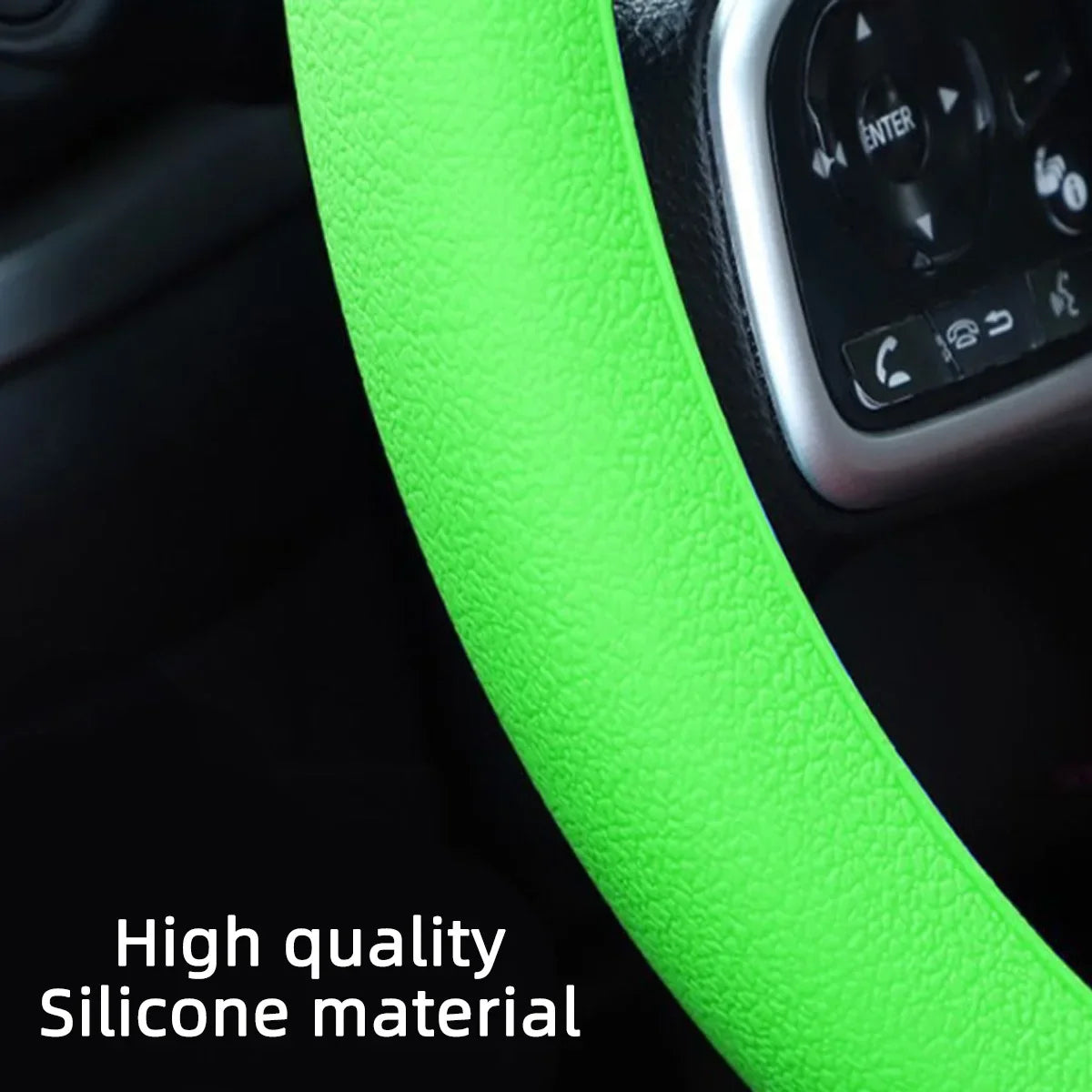 Non-Slip Elastic Silicone Steering Wheel Cover - 2