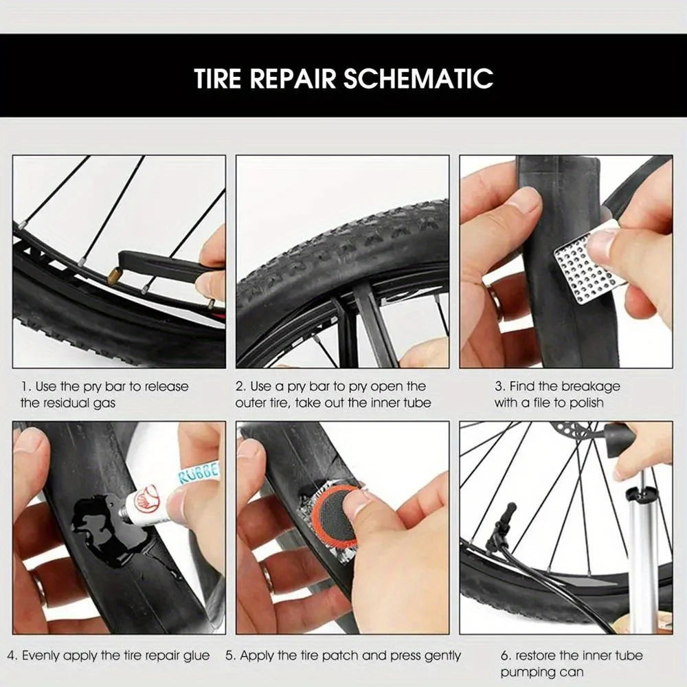 Emergency Bike Tire Repair Kit for Road and Mountain Bikes