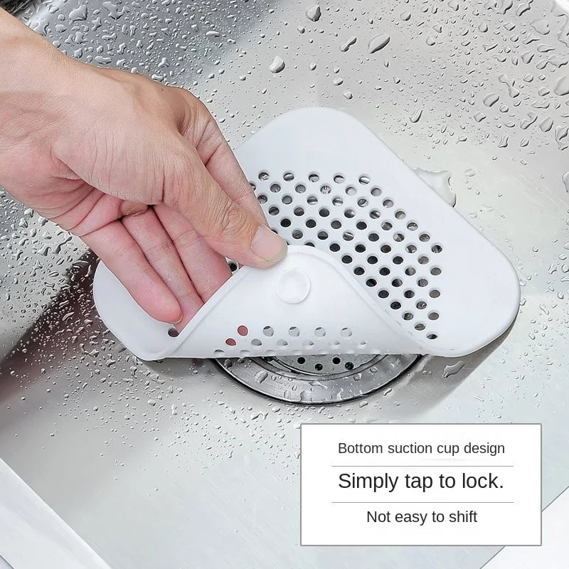 Silicone Suction Cup Shower and Sink Drain Hair Catcher