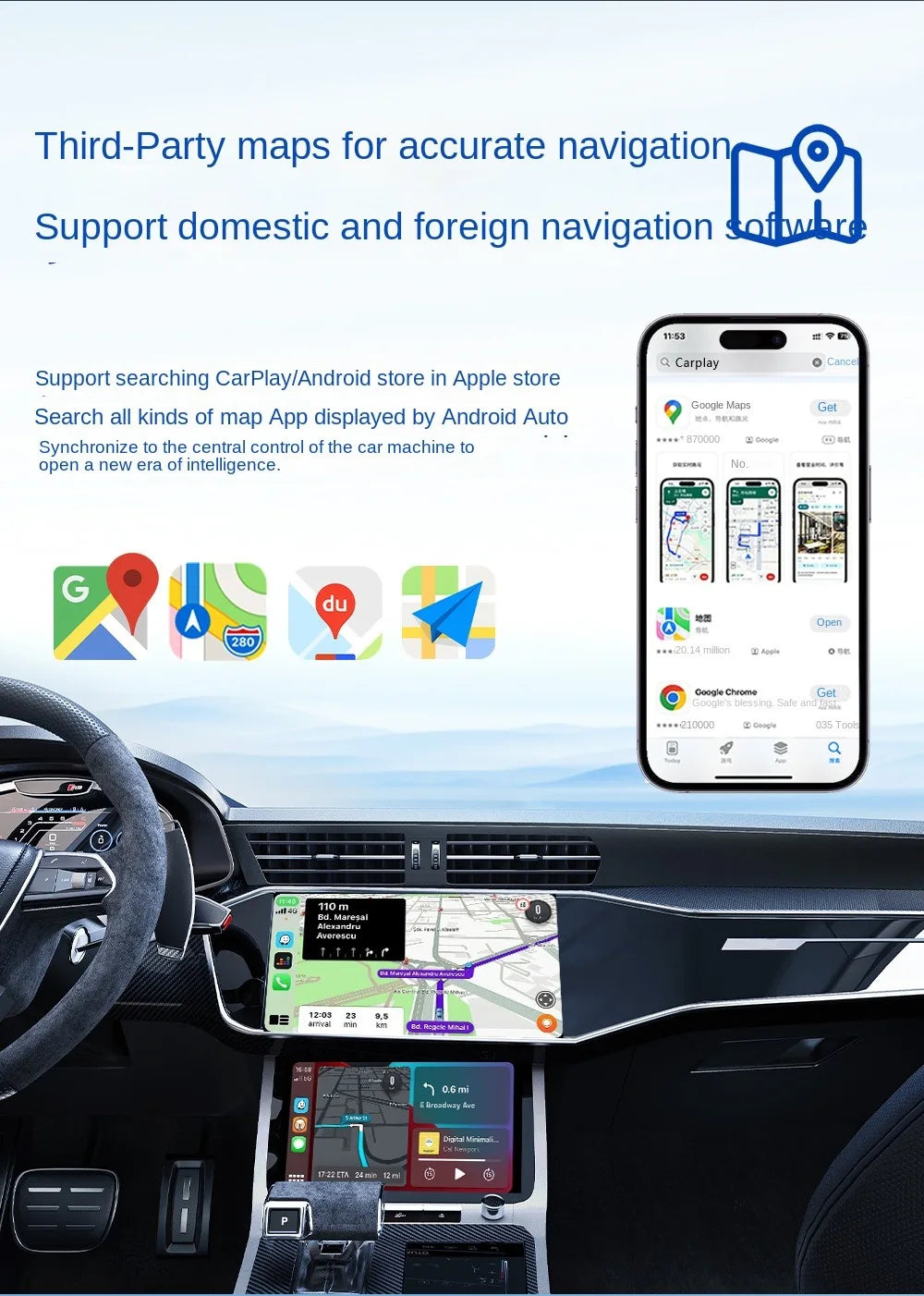 Wireless CarPlay and Android Auto 2-in-1 Adapter