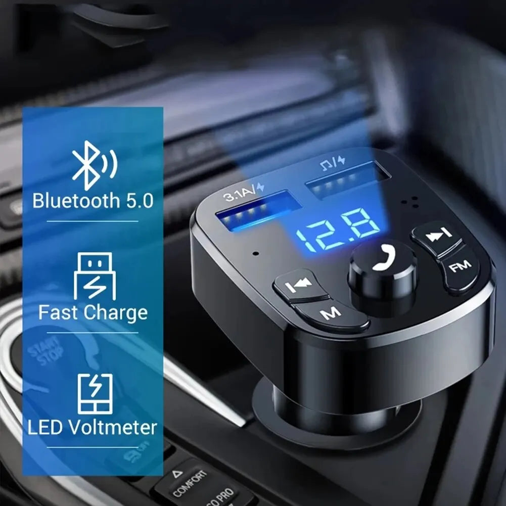 Bluetooth FM Transmitter and Dual USB Car Charger Kit - 4