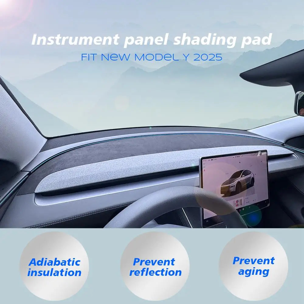 Suede Dashboard Cover for New Model Y 2025 Juniper