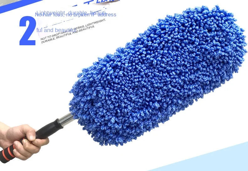 Adjustable Microfiber Car Wash Mop and Cleaning Duster Kit - 12