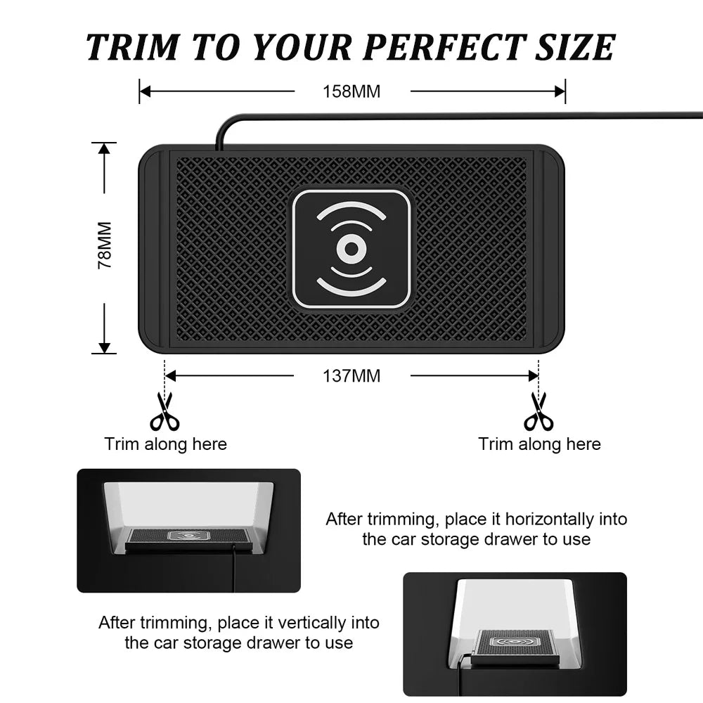 Fast Wireless Car Charging Pad for Smartphones - 6