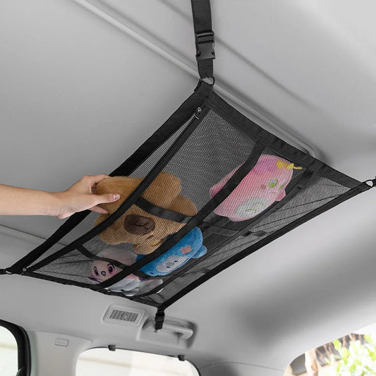 Elastic Car Roof Ceiling Storage Net Organizer
