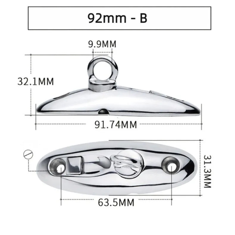 Stainless Steel Quick Release Marine Bimini Top Deck Hinge