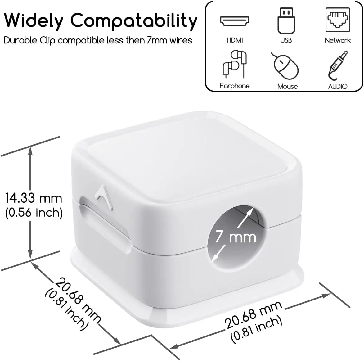 Magnetic Cable Clips Adjustable Cord Organizer and Wire Management Holder