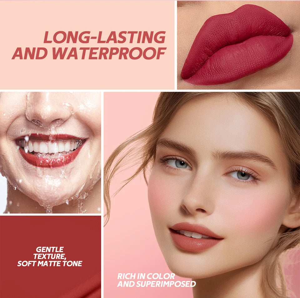 Waterproof Long-Lasting Matte Teddy Lip Tint - 10