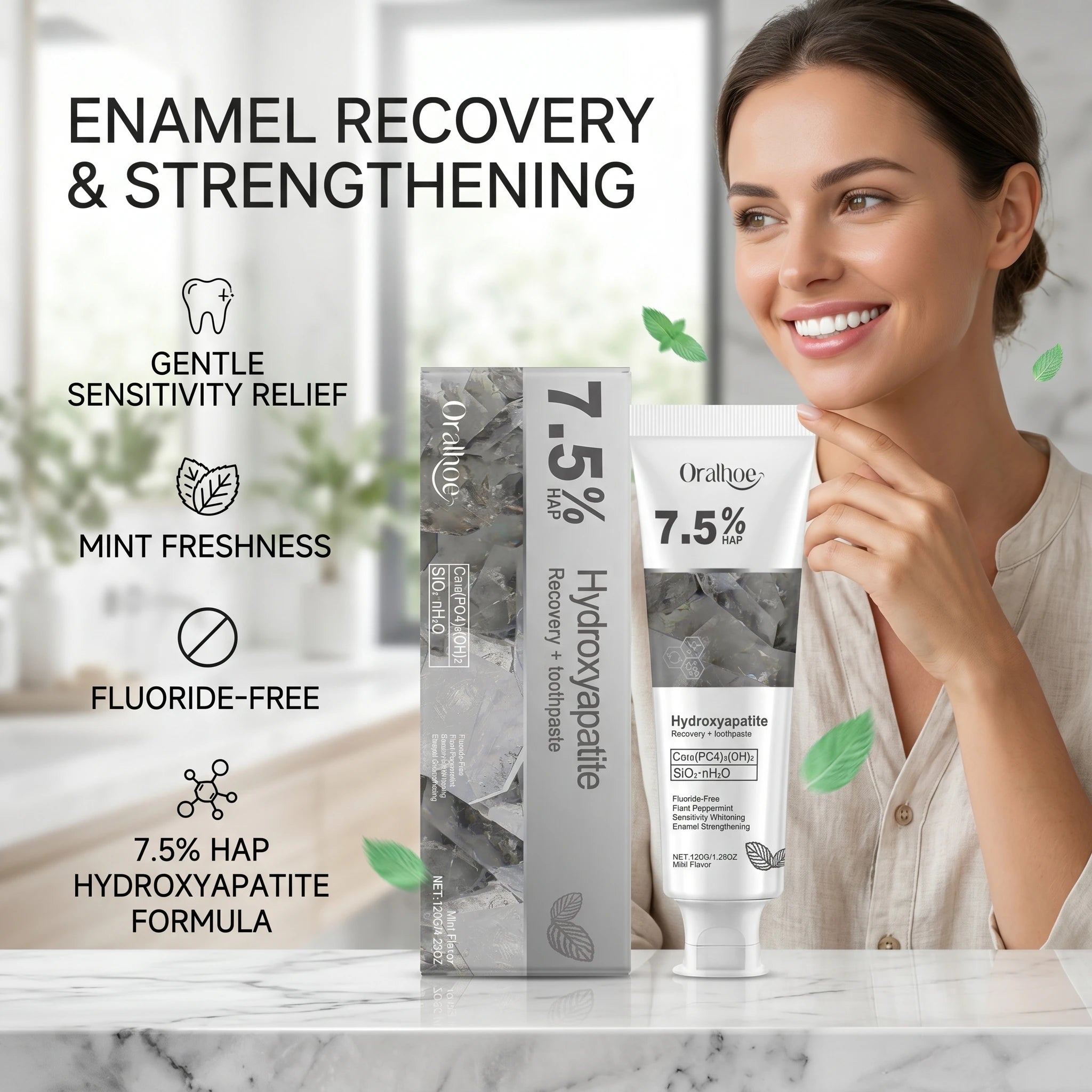 7.5% Hydroxyapatite Enamel Repair & Whitening Toothpaste - 11