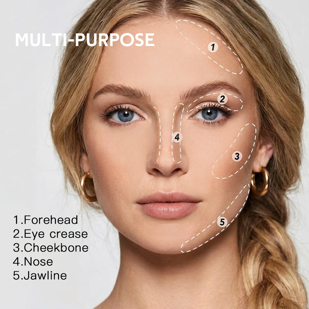 Matte Bronze Pressed Setting Powder for Facial Contouring