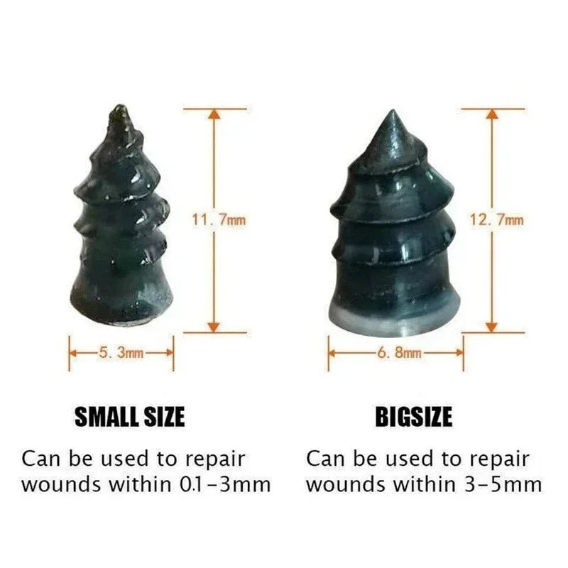 Quick Tire Puncture Repair Rubber Nails for Car and Motorcycle - 7