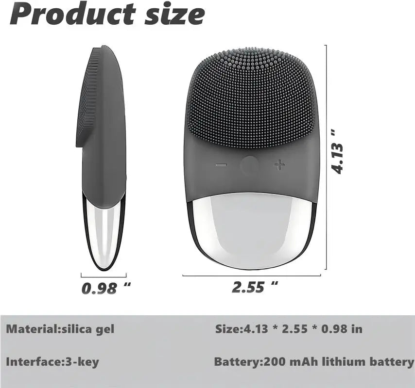 Electric Waterproof Silicone Facial Cleansing & Massage Brush