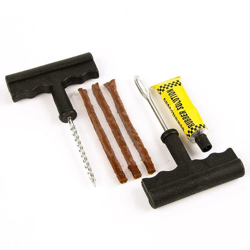 Tubeless Tire Puncture Repair Kit for Car and Motorcycle - 13