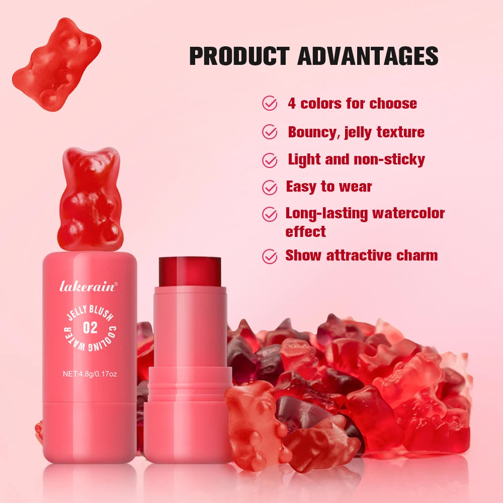 Cooling Water Jelly Blush Stick for Cheeks and Lips - 2