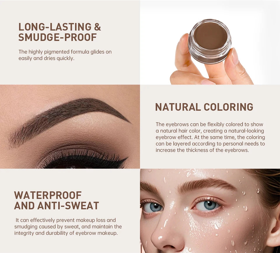 Waterproof Long-Lasting Brow Pomade Gel - 8