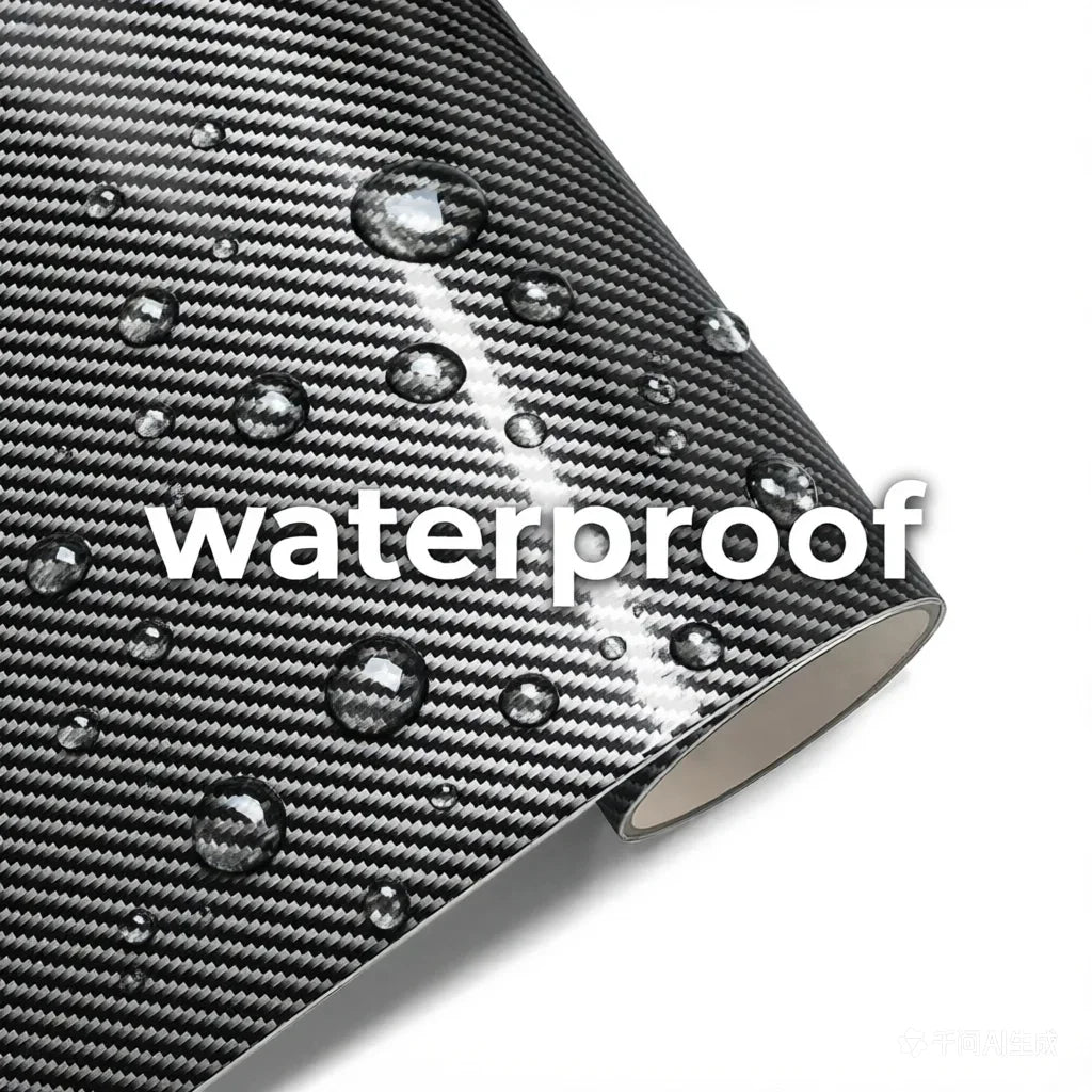 Glossy Carbon Fiber Vinyl Wrap for Car Exterior and Interior