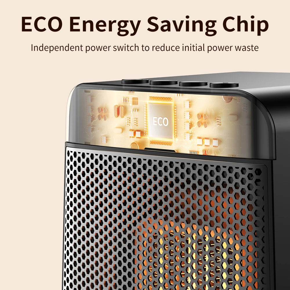 Portable Electric Space Heater with Ambient Flame Light - 16