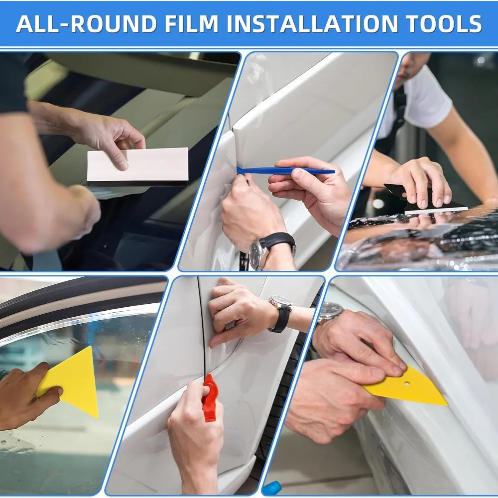 Felt Edge Squeegee Kit for Vinyl Wrapping and Window Tint - 5