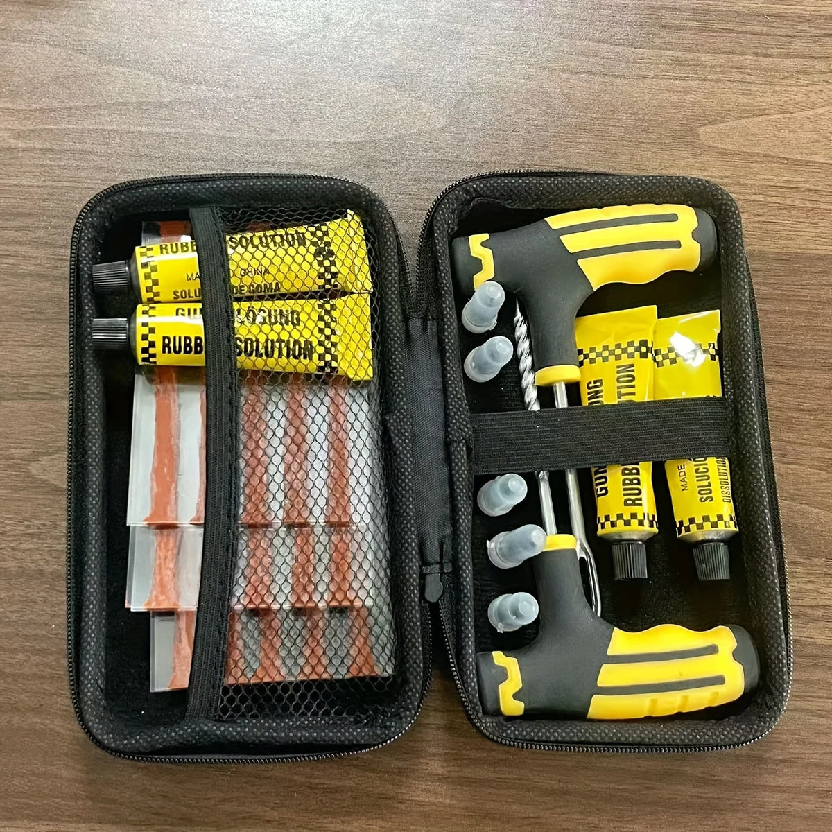 Emergency Tire Puncture Repair Kit for Cars and Motorcycles
