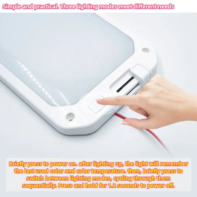 Dimmable LED Ceiling Light with Remote for RV and Boat
