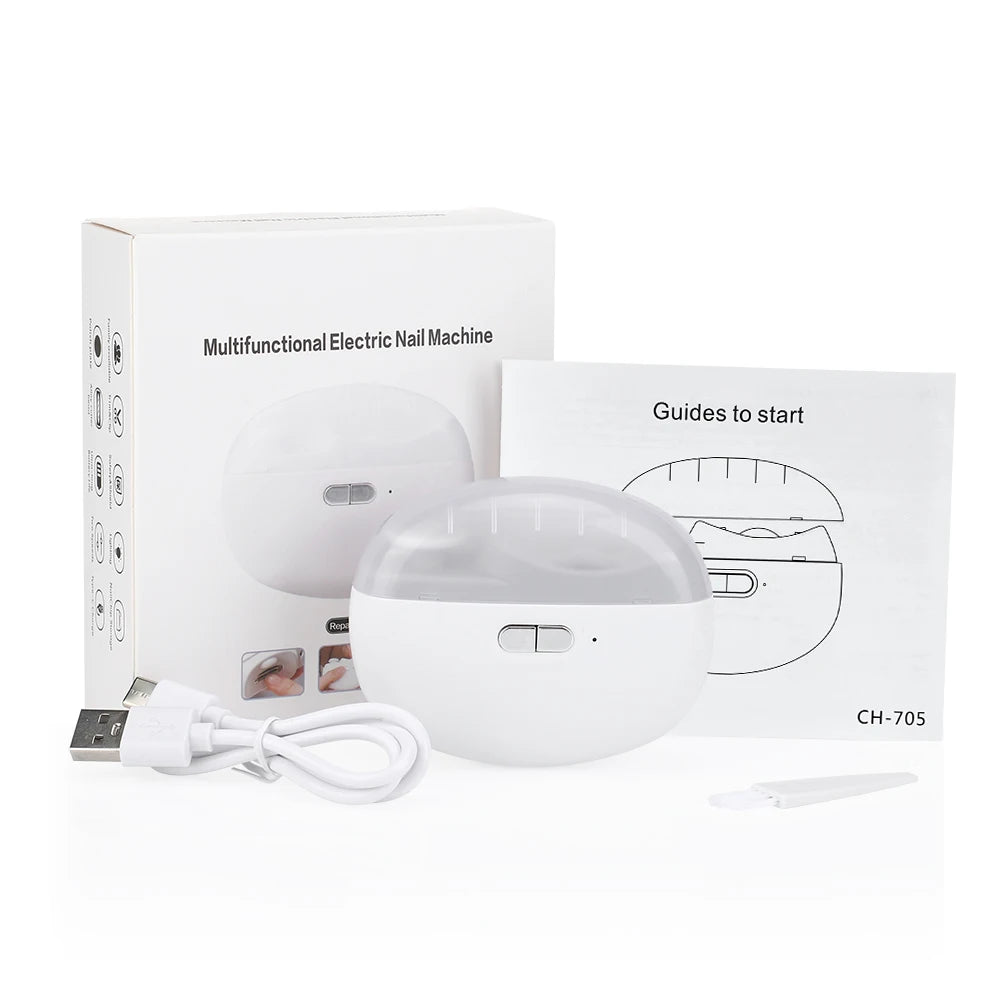 Electric Automatic Nail Clipper and Polisher with LED Light - 15