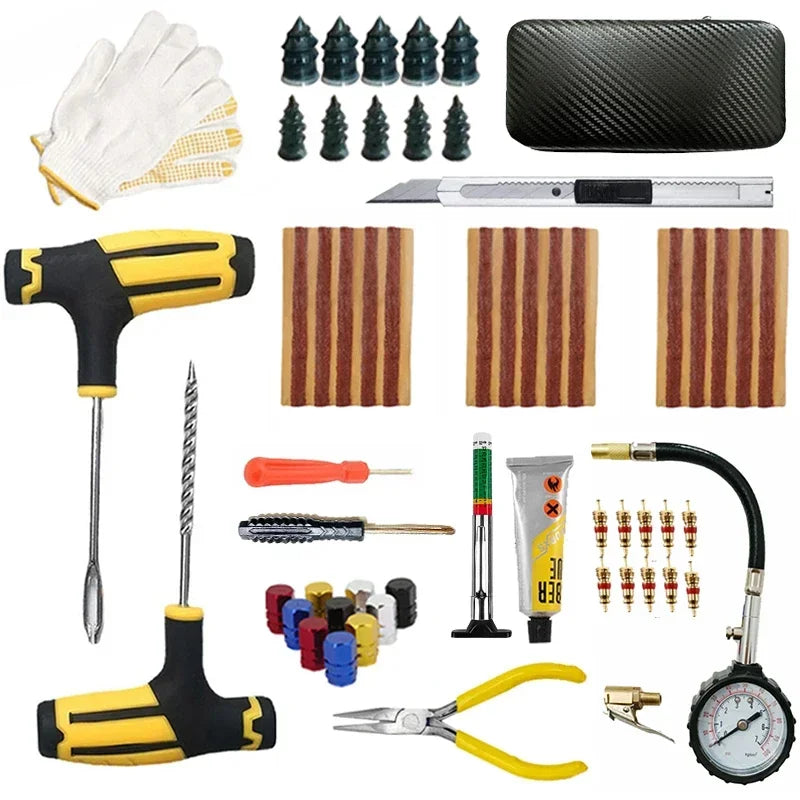 Emergency Universal Car and Motorcycle Tire Repair Kit - 18