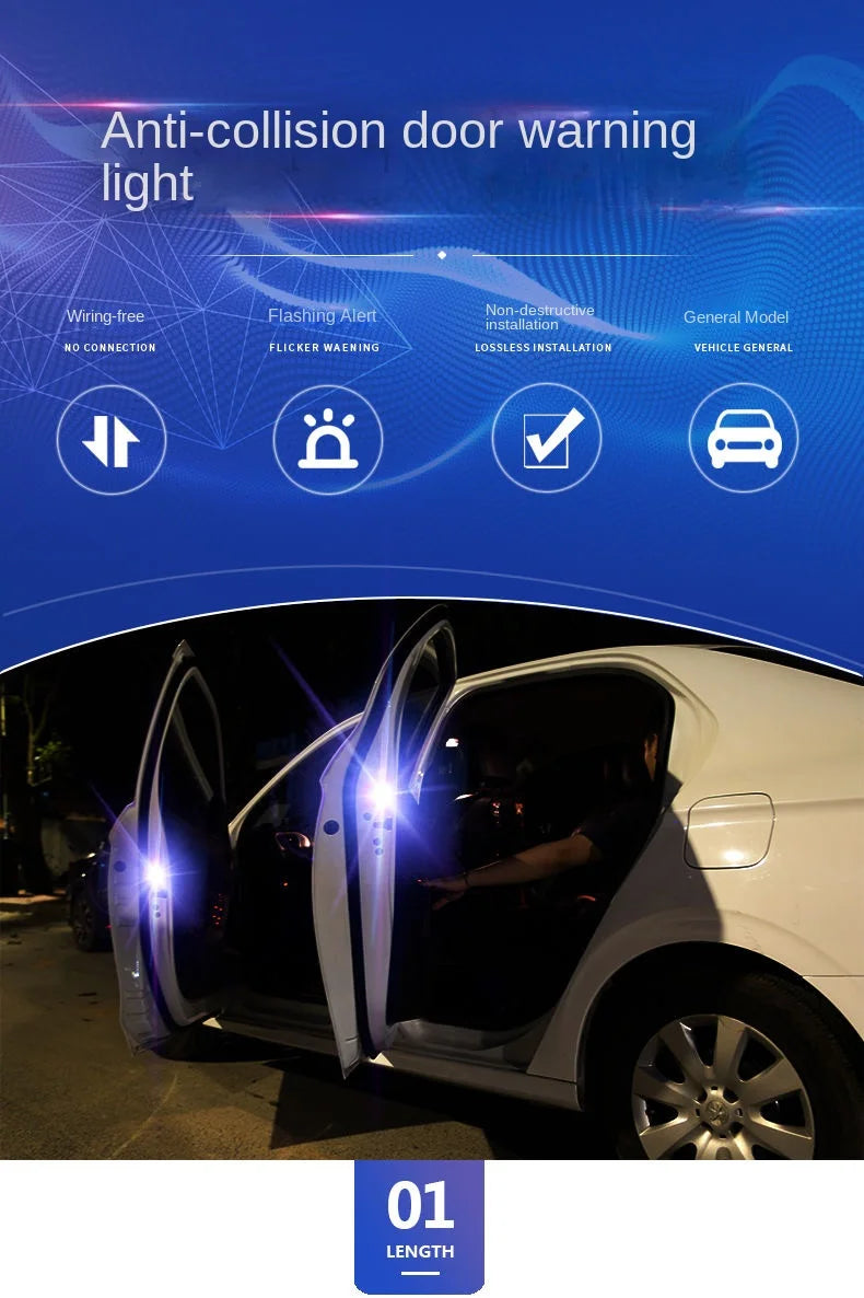 Wireless LED Car Door Anti-Collision Warning Light