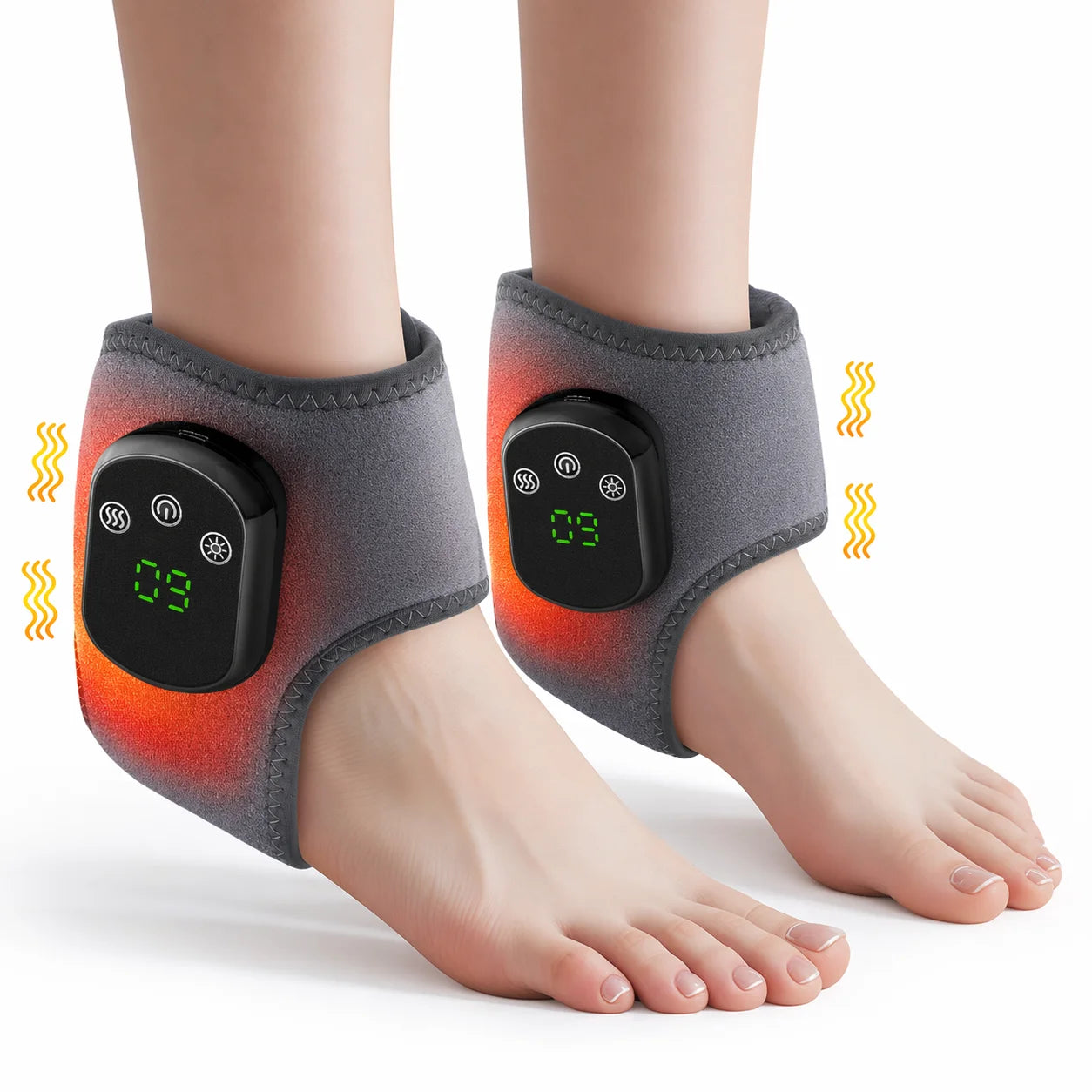 Heated Vibrating Ankle Massager Wrap - 15