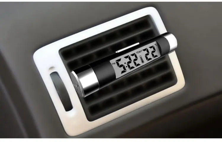 Digital Car Air Vent Clock and Thermometer with LED Backlight - 14